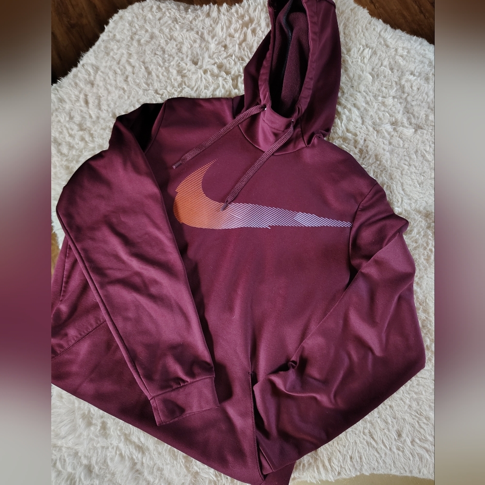Nike Burgundy Hoodie with Swoosh